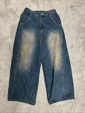 Y2K Glamour Baggy Dirt Wash Grunge Style Jeans